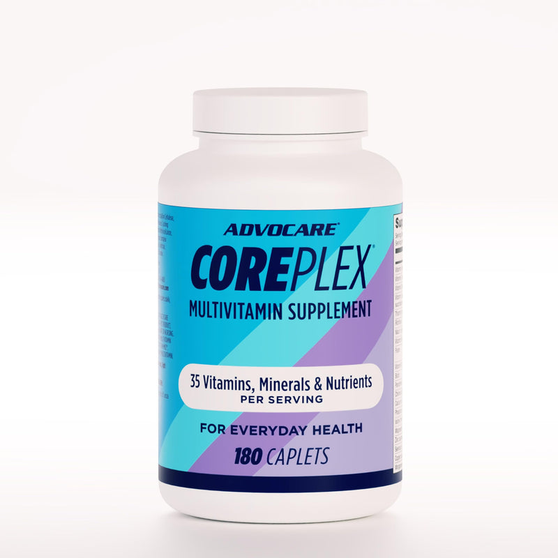 AdvoCare CorePlex Daily Multivitamin with Minerals, 180 Caplets | Includes Vitamins A, C & E Plus Magnesium, Zinc & Calcium, Comprehensive Daily Vitamin & Mineral Support Formula