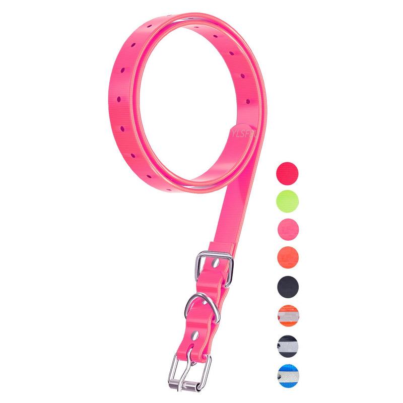 Dog Collar Strap for Most of Electronic Training Shock Collar Receivers-Adjustable Durable Waterproof Odorless 3/4 Inch Collar Replacement for Barking Fence-Pet TPU Collar Strap 1 Pack Pink - BeesActive Australia