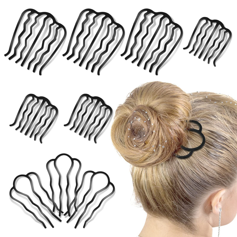 9 Pcs Metal Hair Combs Hair Pins Hair Fork Clip Updo Hair Accessories U-Shape Twist Hair Tool Hair Side Combs for Women Hair Accessories for Women Girls (Classic Style) Classic Style - BeesActive Australia
