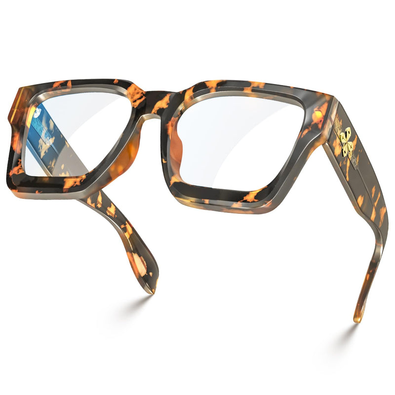 VISOONE Blue Light Blocking Glasses Rectangle Chic Preppy Look MultiColor Frame for Women Men RIVER River Upg Coco Tortoise - BeesActive Australia