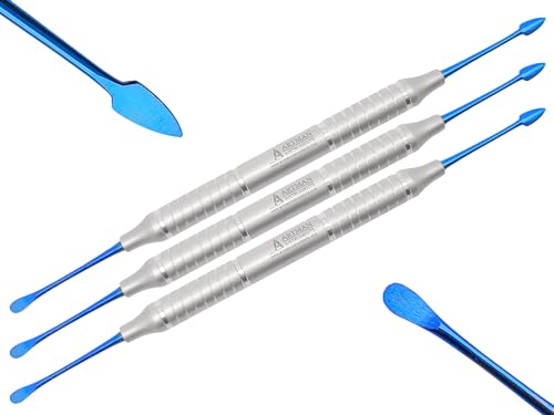 ARTMAN INSTRUMENTS Buser Periosteal Elevator Set of 3 Molt 9 Root Extraction Elevators Dental Surgical Periosteum Elevators Oral Surgery Implant Bone Grafting