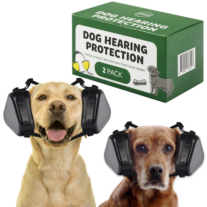 Evergreen Pet Supplies [2 Pack] Med/Large Dog Ear Muffs Covers for Advanced Dog Hearing Protection - Fireworks Relief - Comfortable Dog Ear Protection for Hunting - PawsPlanet Australia