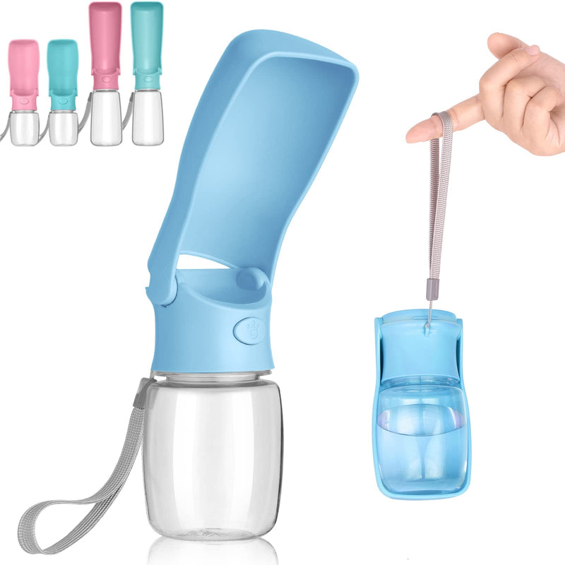 Foldable Dog Water Bottle - Portable Dog Water Dispenser | Leak Proof & Food Grade Plastic Dog Travel Water Bottle | Pet Water Bottle for Dog Cat Outdoor Walking Hiking Travel（Sky Blue） Sky Blue 12oz - BeesActive Australia