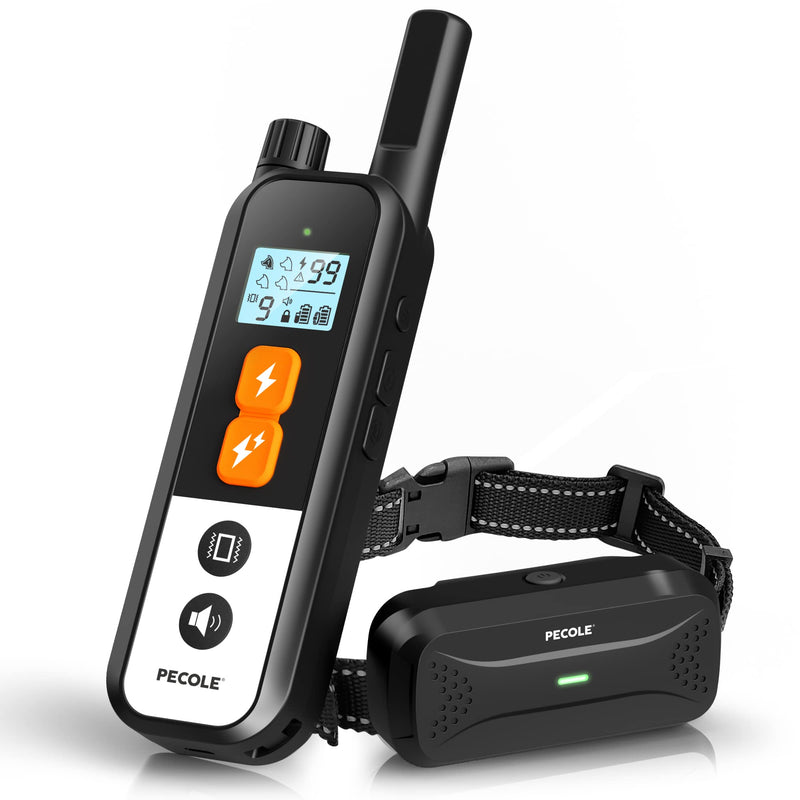 Dog Training Collar with Remote, Shock Collar for Dogs with Vibration and Beep Modes, Rechargeable Transmitter with Security Lock, Waterproof Collar, 99 Adjustable Levels – All Breeds, Sizes PE-18 - BeesActive Australia