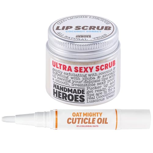 Handmade Heroes Lip Scrub and Cuticle Oil Pen Bundle