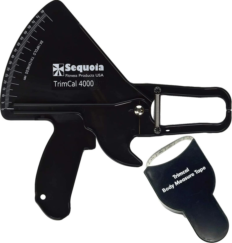 Sequoia Fitness Trimcal 4000 Body Fat Caliper with Body Measure Tape & Fat% Chart (Black & Black) Black & Black - BeesActive Australia