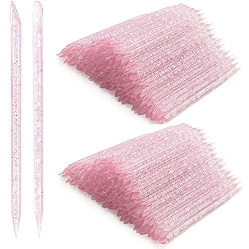200 PCS Disposable Nail Stick Cuticle Pusher bulk Nail Care Sticks Cuticle Manicure and Pedicure Stick for Fingernail Cleaning Cuticle Stick (Pink) PINK-200 PCS