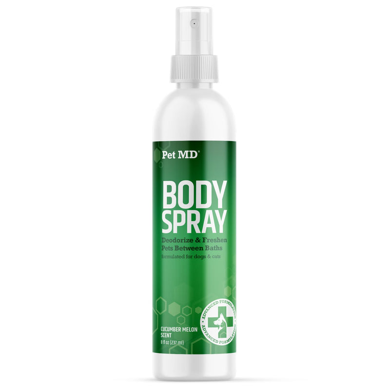 Pet MD Body Spray for Dogs & Cats - Deodorizing Dog Perfume Reduces Static & Eliminates Odor - Long-Lasting Pet Cologne Spray for Dogs - Cucumber Melon Scent - 8 oz - BeesActive Australia