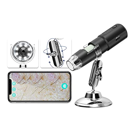 Wireless Skin Analyzer Dermatoscope UV 1000X Magnifier Digital Microscope