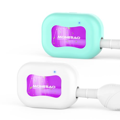 MONESAO Toothbrush Case, Toothbrush Covers with Holder, Rechargeable Toothbrush Cleaner Case for All Toothbrushes Blue/White