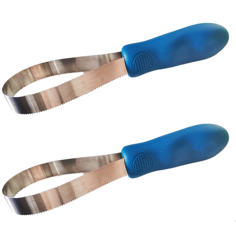 Stainless Steel Horse Curry Comb Horse Brushes for Grooming Curry Comb for Dogs Dual-Sided Shedding Blade Tool for Dogs 2 Pack Blue One Roll Blue-2 pieces - BeesActive Australia