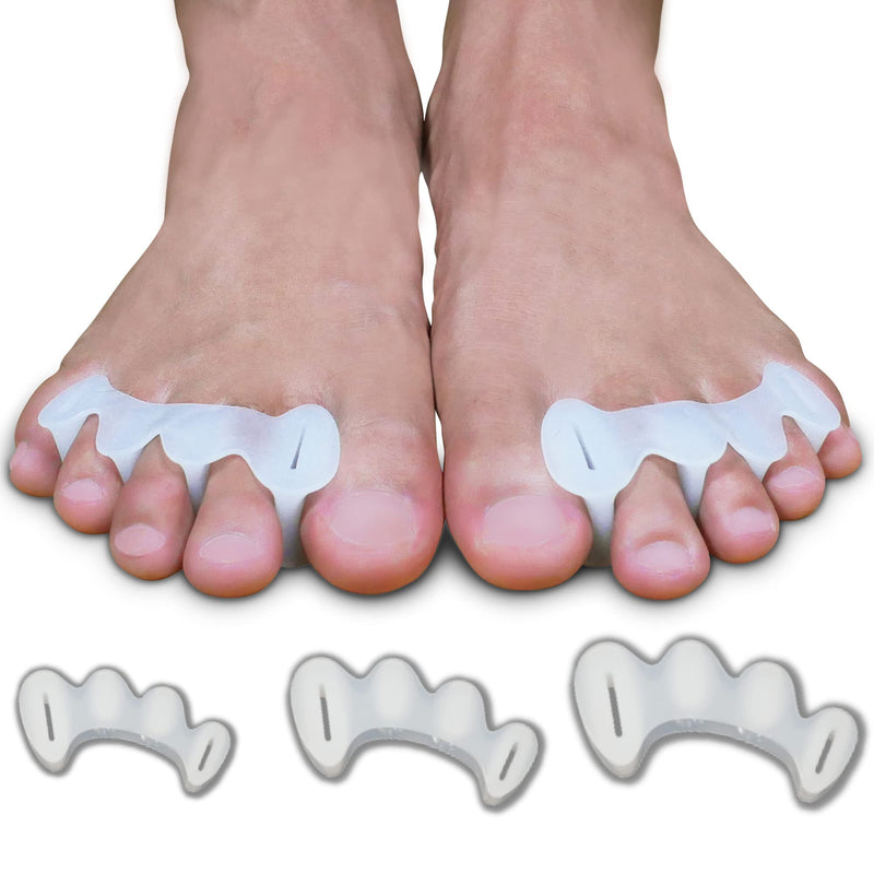 FTP Health Toe Separators - Toe Spacers - Foot Alignment - Strengthening and Balance – Correct Our Toes - For Hammertoes, Bunions, Plantar Fasciitis, Hallux Valgus – Size Medium (1 pair) - BeesActive Australia
