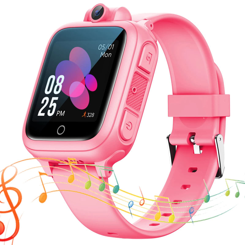Smart Watch for Kids Kids Watch Education Toy 14 Puzzle Games MP3 Music Player Video Camera Alarm Clock Recorder Calculator Stopwatch Calendar Timer Christmas Birthday Gift for Boys Girls Ages 3-15 Kid-Pink