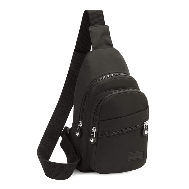 EVANCARY Small Sling Bag for Women, Chest Daypack Crossbody Backpack for Travel Sports Running Hiking Black - BeesActive Australia