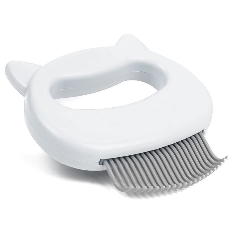 Leo's Paw The Original Pet Hair Removal Massaging Shell Comb Soft Deshedding Brush Grooming and Shedding Matted Fur Remover Dematting tool for Long and Short Hair Cat Dog Puppy Bunny (White) White - BeesActive Australia