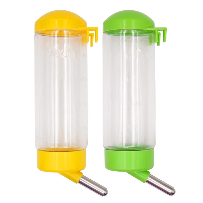 2 Pack 16 oz Guinea Pig Water Bottle no Drip for Cage no Leak Rat Small Animal Hamster Rabbit Water Bottle Attaches to Cage Bunny Water Dispenser,Ship by Random Color - BeesActive Australia