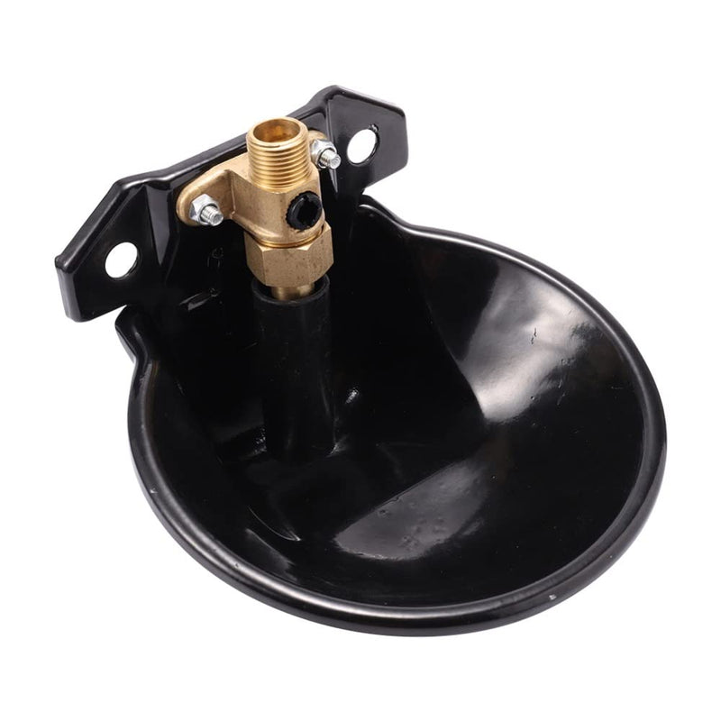 Metal Sheep Automatic Water Drinking Bowl, Thickened Steel Automatic Goat Waterer Fountain with Copper Valve Touch Switch,Farm Water Drinking Equipment BLACK - BeesActive Australia