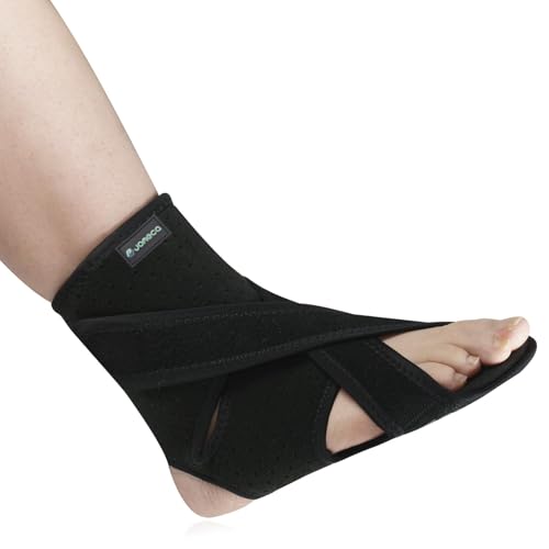 Upgraded Drop Foot Brace for Walking with Shoes - Dual Forefoot Support Plates Adjustable Soft AFO, Foot Drop, TBI, ALS, MS, Bone Fracture, Fits Women & Men (Left, L/XL) Left