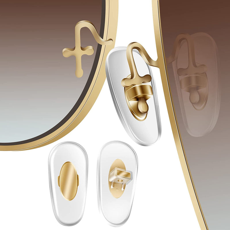 5 Pairs Replacement Nose Pads for RayBan RB3549, RB4071, RB6336, RB7140, RB8415 and More Plug in Eyeglasses, Sunglasses Models - Gold - BeesActive Australia