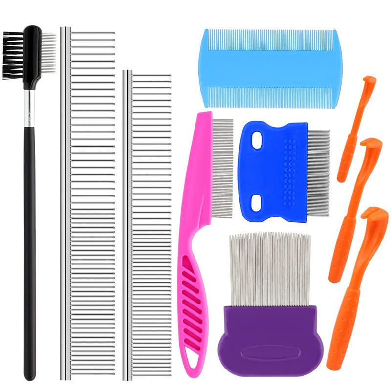 Dog Combs for Grooming, Fine Tooth Dog Eye Comb, Tear Stain Remover Comb for Small Dogs Cats Poodle(10 Pack) - BeesActive Australia