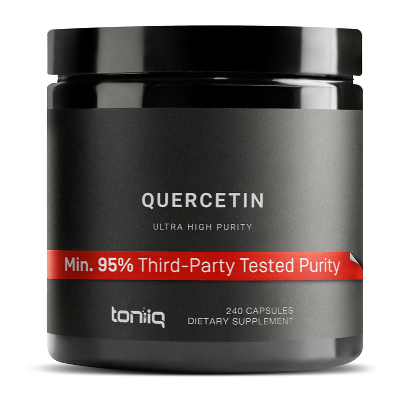 Toniiq Ultra High Purity Quercetin Capsules – 95%+ | Highly Purified and Bioavailable - 1000mg Per Serving - 240 Capsules Quercetin Supplement 240 Count (Pack of 1)