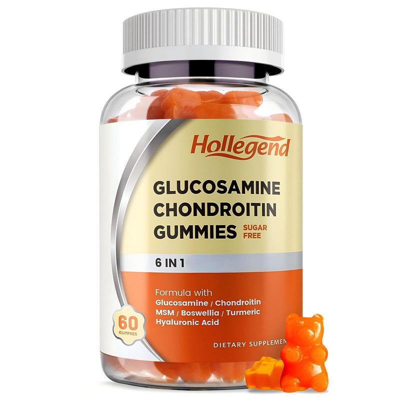 Glucosamine Chondroitin Gummies Sugar Free, Gummies Supplements for Adults Men & Women, 60 Count 1