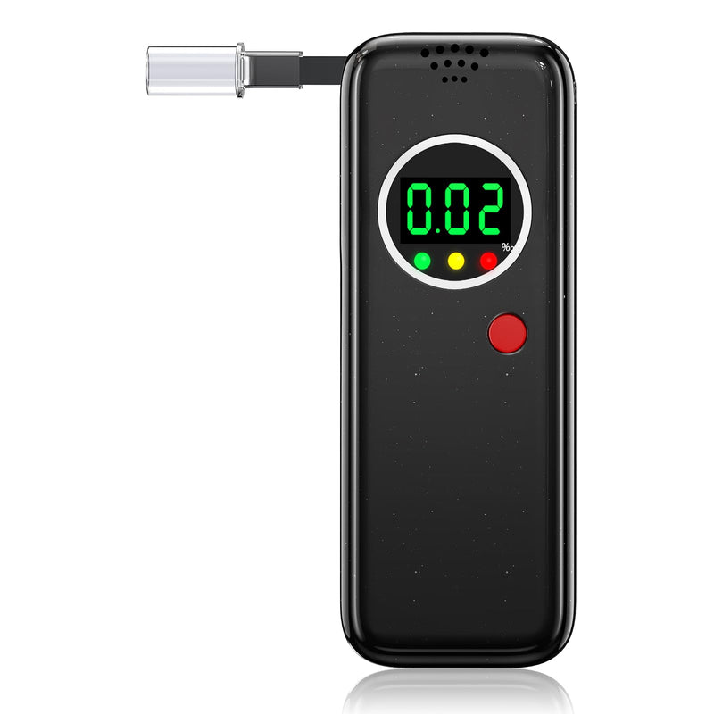 Breathalyzer,High-Accuracy Professional Alcohol Tester with 10 Mouthpieces,LCD Digital Display Alcohol Tester for Personal & Professional Use（black） Black - BeesActive Australia