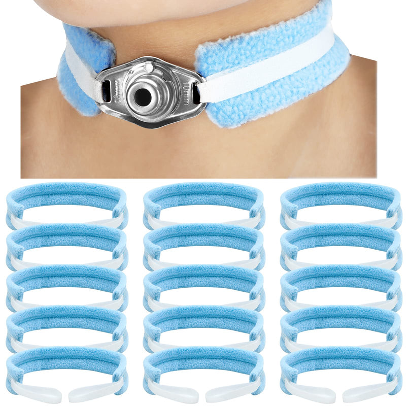 Sosation 15 Pcs Tracheostomy Tube Holder Adjustable Tracheostomy Supplies Tube Holder Soft Reusable Tracheostomy Care Kits for Men and Women, One Size Fits Most People
