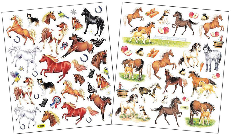 Horse Stickers - for Scrapbook, Crafts | Horse Scrapbook Stickers | Western, Horseshoe, Pony, Stallion, Farm Theme for Scrapbooking, Planner, Bullet Journals, Album | Total 2 Items - BeesActive Australia