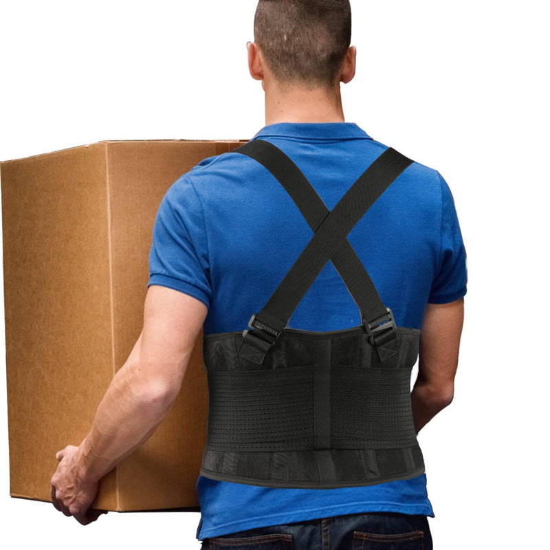 Back Brace Lumbar Back Support Belt for Women and Men - Lower Back Pain Relief - Heavy Lifting Support with Removable Adjustable Belt for Moving and Warehouse,M/L(30"-37") M/L(30"-37") - BeesActive Australia