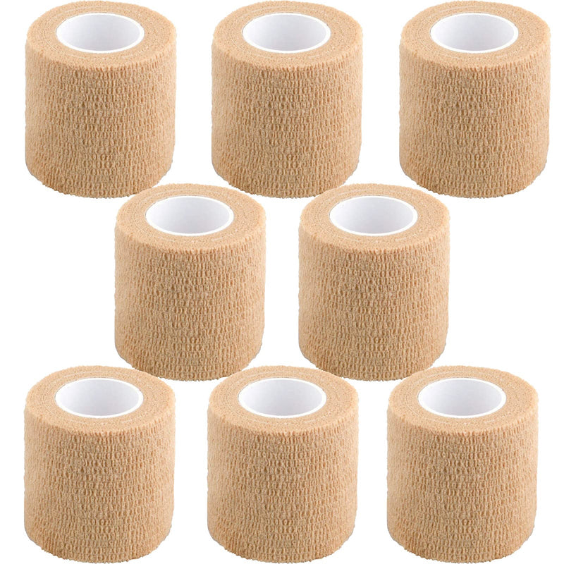 Self Adhesive Bandage Wrap,2 Inch Athletic Tape Breathable Elastic Brown Cohesive Bandages, Vet Wrap Sports Tape for First Aid, Wrist Sprains Protection,Dogs Brown Self Adhesive Bandage Wrap - BeesActive Australia