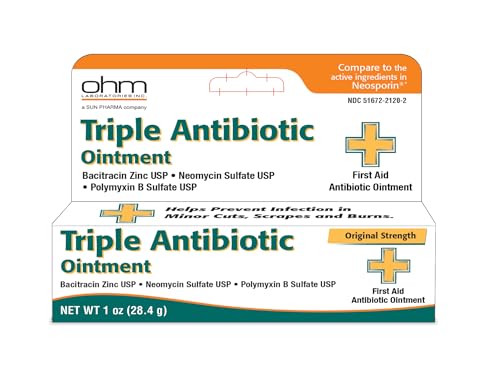 First Aid Triple Antibiotic Ointment for Minor Cuts, Scrapes and Burns, 1oz