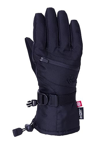 686 Youth Heat Glove - 20k Fabric Shell with Micro Tricot Lining, Insulation and Adjustable Cuff - Water & Weather Resistant Black Small
