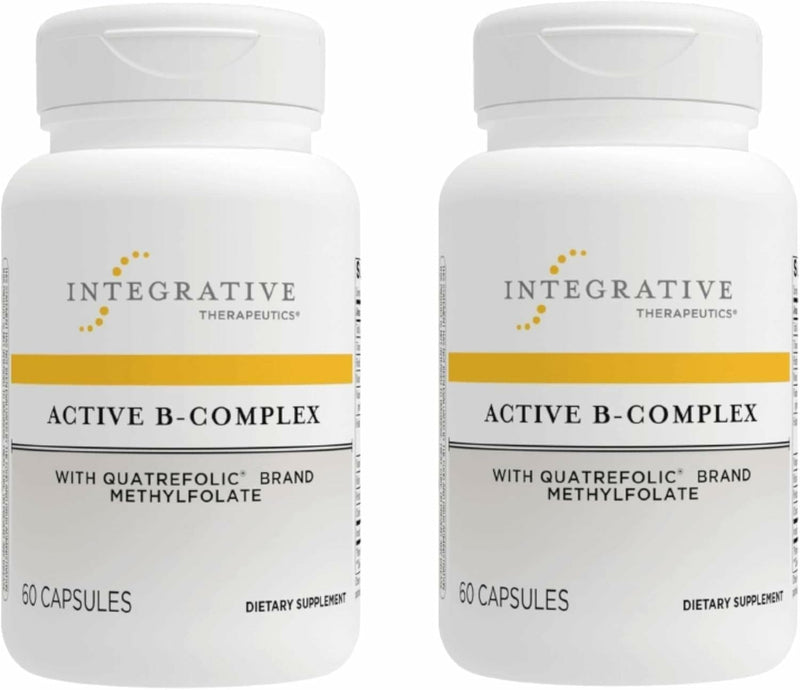 Integrative Therapeutics Active B-Complex -Cellular Energy & Heart Health Support with Vitamins B2, B6 & B12* - Supports Nervous & Immune Systems - Third-Party Tested - 120 Capsules (60 Servings) 60 Count (Pack of 2)