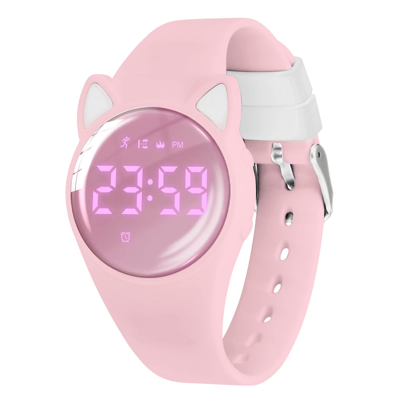 BEN NEVIS Kids Watch, Digital Watch for Boys Girls, Sport Watch with Fitness Tracker, Alarm Clock, Stopwatch, No App and Waterproof, Watch for Kids Ages 5-12 19-Pink-DJ