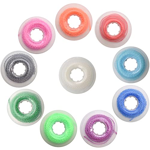10 Pcs Dental Orthodontic Elastic Chain Power Chains for Brace Closed Multi-colors