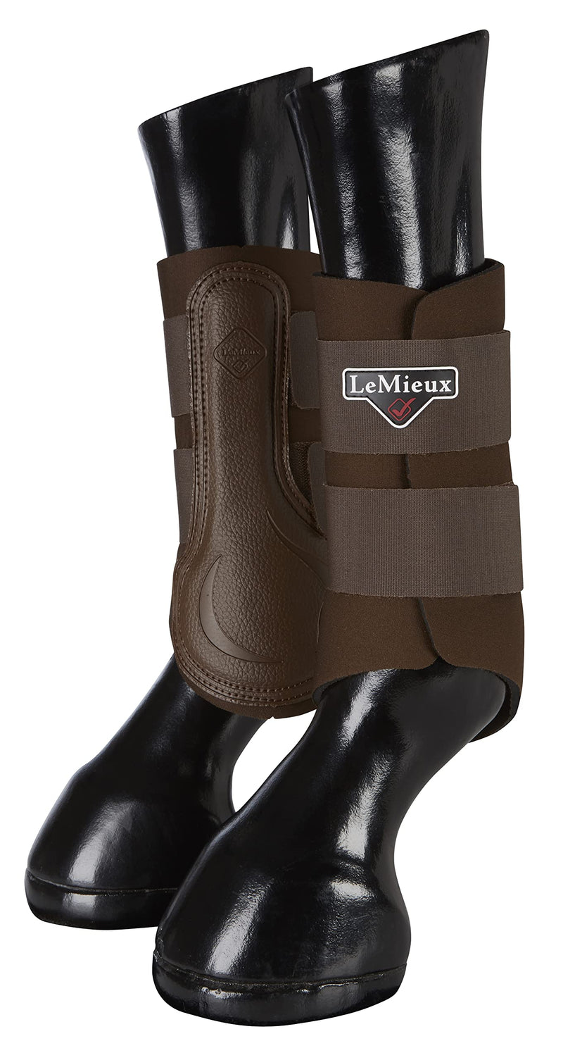 LeMieux Brushing Horse Boots - Protective Gear and Training Equipment - Equine Boots, Wraps & Accessories Large X-Wide Brown - BeesActive Australia