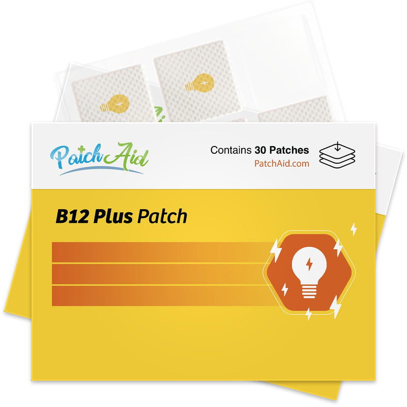 PatchAid B12 Energy Plus Topical Patch 30-Day Supply (Pack of 2) 30 Count (Pack of 2)