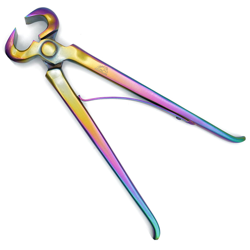 Premium Farrier Hoof Nipper - Chrome Vanadium Steel, Spring-Loaded for Smooth Trimming - Ideal for Horses, Ponies, Goats, and Cows, Available in Vibrant Rainbow Colors, 10 Inches - BeesActive Australia
