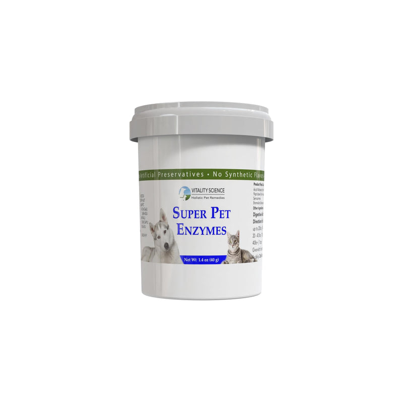 Vitality Science All Natural Super Pet Enzymes for Dogs | Complete Spectrum of Digestive Enzymes | Helps Dog Diarrhea, Constipation, Digestion, Allergy & Immunity Small