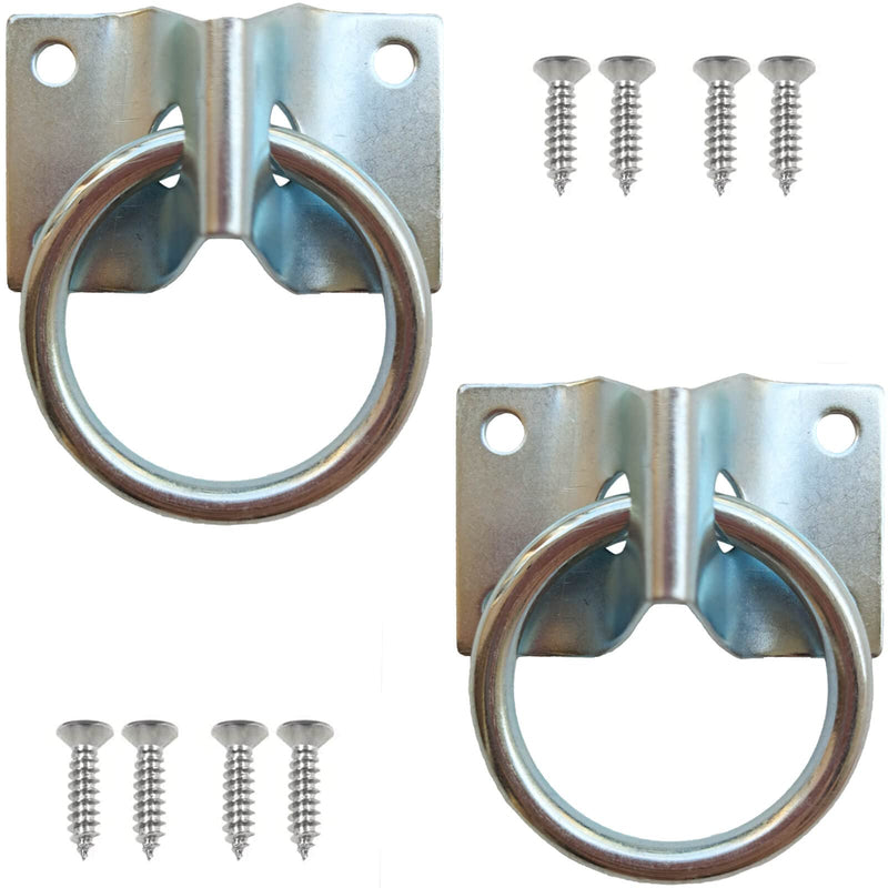 Cross Tie Ring for Horses, Block Tie Ring for Horse Stall/Stable, Tie Down Horse Barn Supplies (2 PACK) 2 PACK - BeesActive Australia