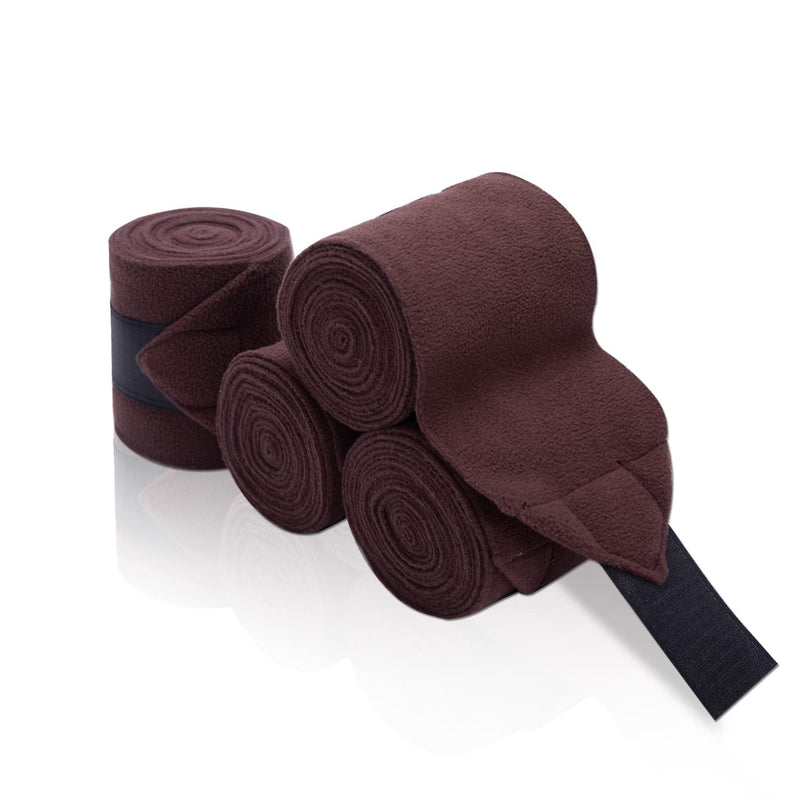 Polo Leg Wraps, Equine Polo Wraps Set of 4, Horse Leg Bandages, Polar Fleece Horse Leg Wraps for Horseman, Equestrian, Horse Trainer Coffee - BeesActive Australia