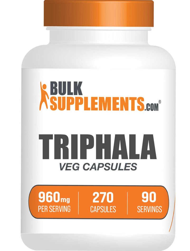 BulkSupplements.com Triphala Capsules - Herbal Supplements - Triphala Supplement - Triphala Pills - Amalaki, Bibhitaki and Harataki Blend - 3 Triphala Capsules per Serving (270 Veg Capsules) - BeesActive Australia