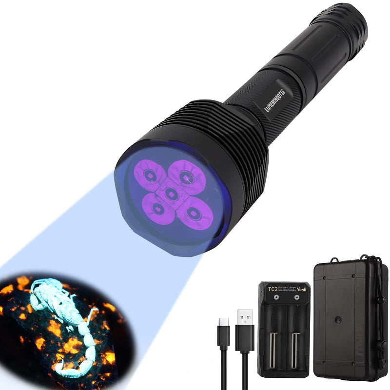 S5 UV Flashlight, Super Bright Black Light Flashlight with 5 LEDs, for UV Resin Curing, Rockhounding, Pet Urine Detecting, Scorpion Hunting (365NM) 365NM - BeesActive Australia