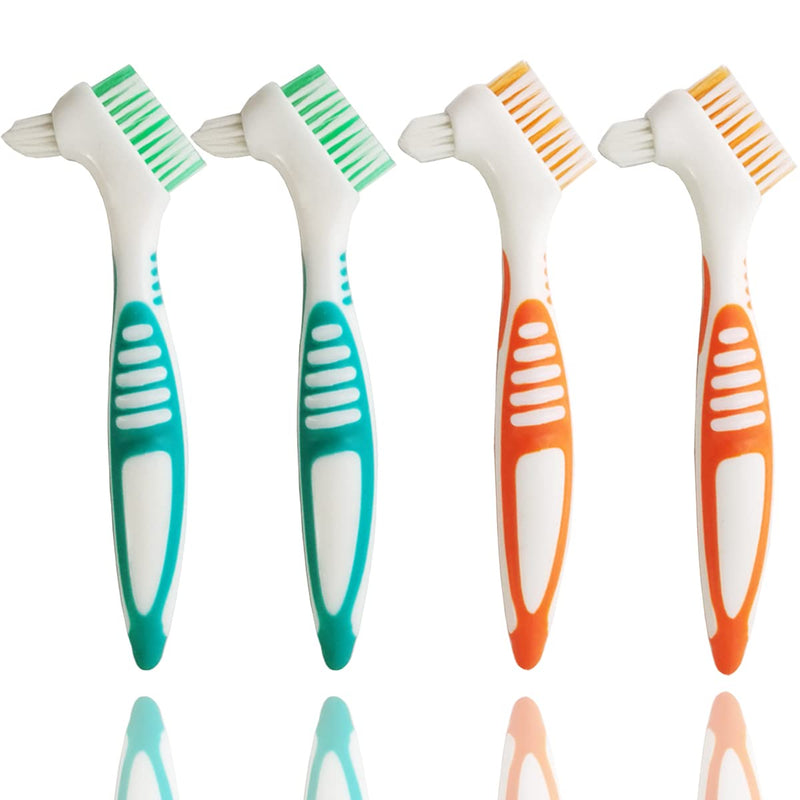 4PCS Denture Brush Toothbrush Denture Toothbrush Brush Cleaning Brush for False Teeth Cleaning - BeesActive Australia