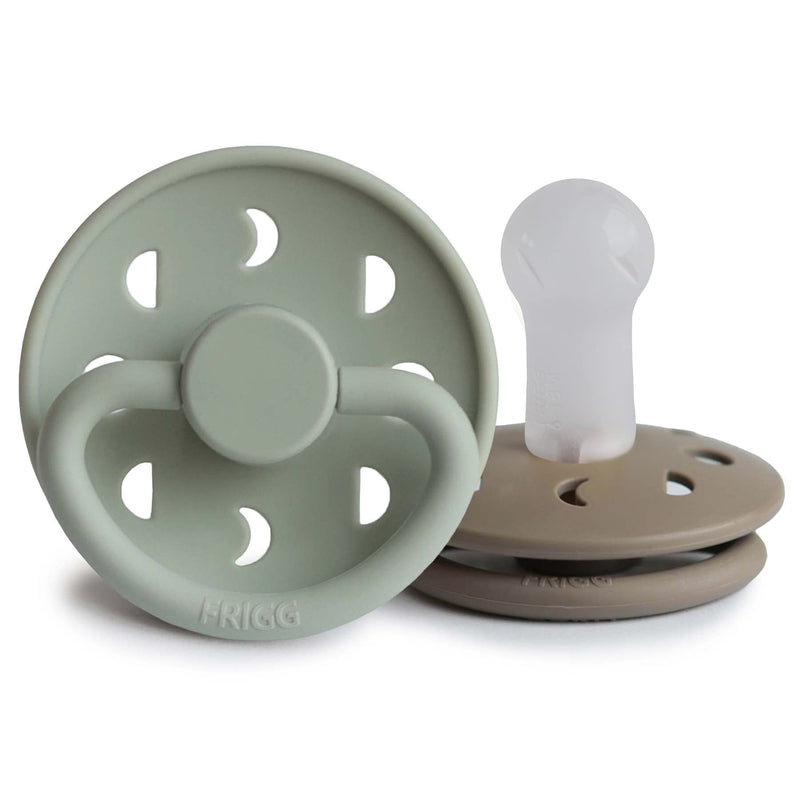 Frigg Moon SilkySoft Silicone Baby Pacifier | Made in Denmark | BPA-Free (Sage/Portobello, 6-18 Months) - BeesActive Australia