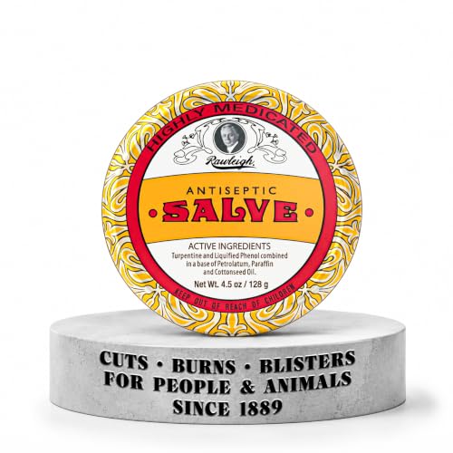 Rawleigh Antiseptic Salve Iconic Yellow Big Tin: 4.5 oz (Pack of 1) 4.5 Ounce (Pack of 1)
