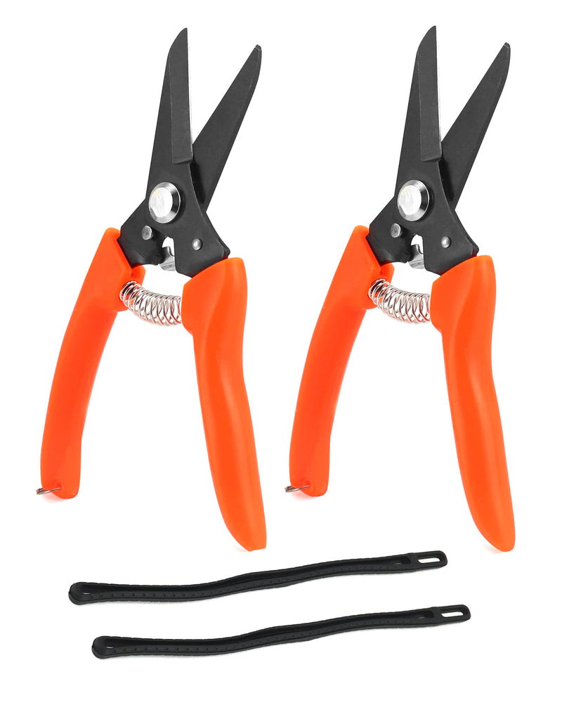 QWORK Hoof Trimmers Goat Hoof Trimming, 2 Pack 7" Multipurpose Nail Scissors Daily Trim for Pig Trotters, Sheep, Alpaca, Lamb and Pruning Potted Plants - BeesActive Australia