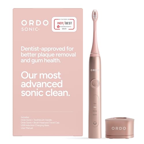 ORDO Sonic+ Electric Toothbrush for Adults, 4 Modes, Rose Gold