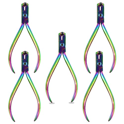 Limited Edition 5 Piece Multi Rainbow Color TC Distal End Cutter Hold & Cut Hard and Soft Wire Orthodontic Instruments